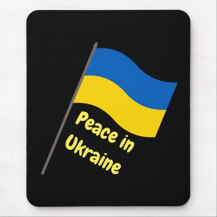 Peace in Ukraine Blue Yellow Mousepad