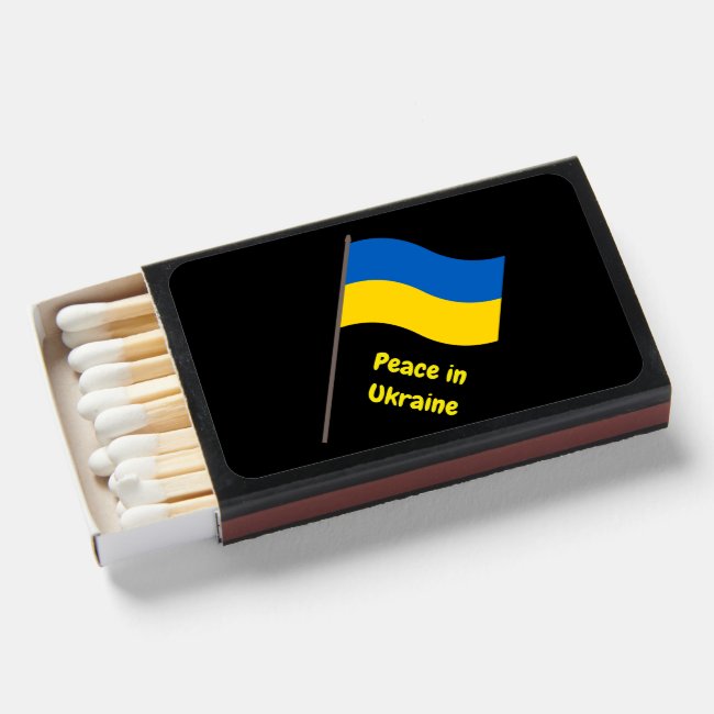 Peace in Ukraine Blue Yellow Set of Matchboxes
