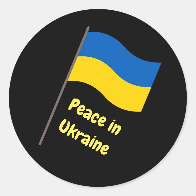 Peace in Ukraine Blue Yellow Stickers