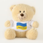 Peace In Ukraine Blue Yellow Teddy Bear at Zazzle