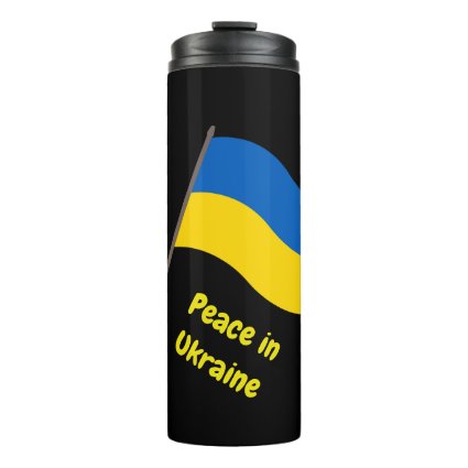 Peace in Ukraine Blue Yellow Thermal Tumbler