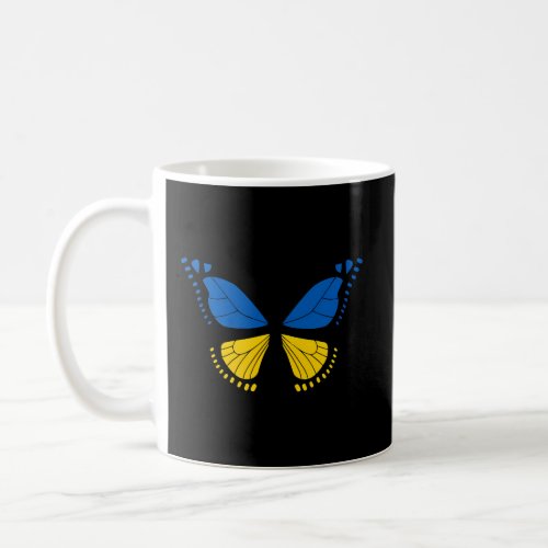 Peace In Ukraine Butterfly For Ukrainian Flag Coffee Mug