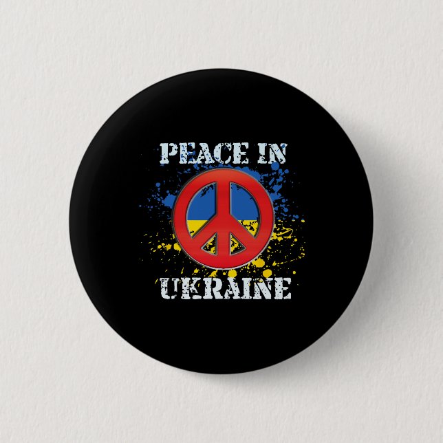 Peace In Ukraine  Button (Front)