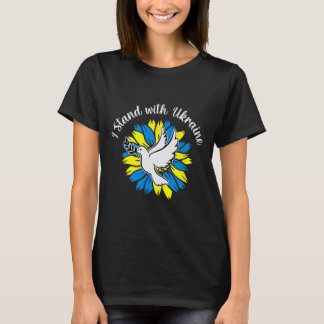 Peace In Ukraine Dove Sunflower Ukraine  T-Shirt