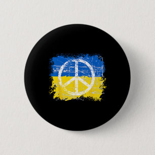 Peace In Ukraine Flag Crest Ukraine Shirt Peace Button