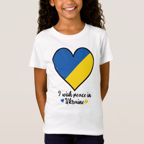 peace in ukraine heart T_Shirt