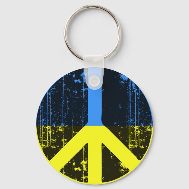 Peace In Ukraine Keychain (Front)