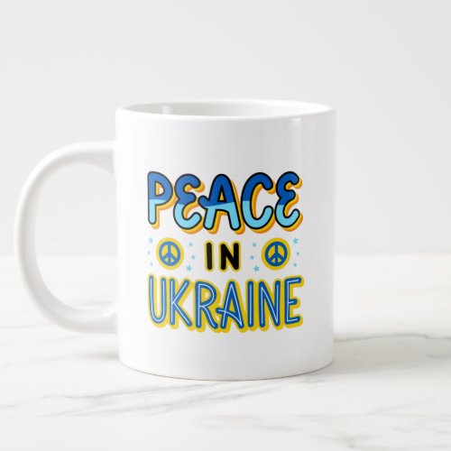 Peace in Ukraine Specialty Jumbo Mug
