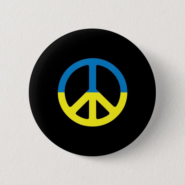 Peace in Ukraine Stand with Ukraine Support for Uk Button (Front)