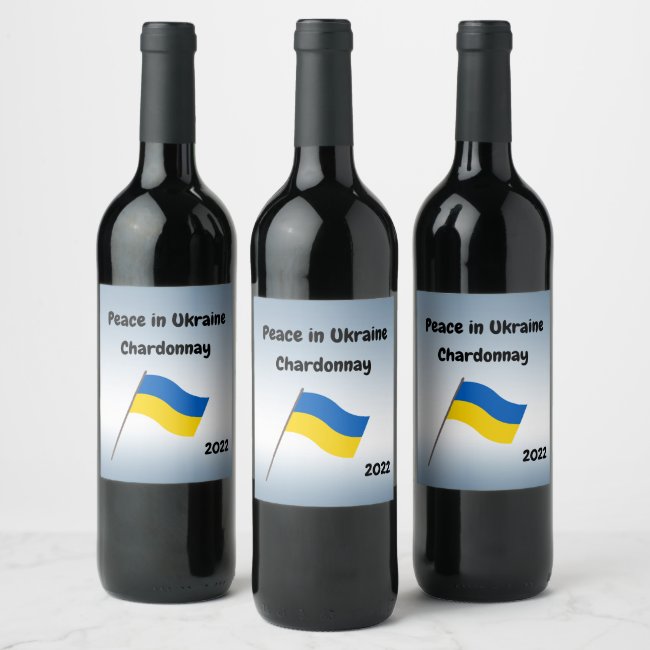 Peace in Ukraine Wine Label