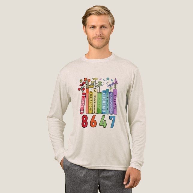 PEACE, INCLUSION, KINDNESS, CHANGE, DIVERSITY, UNI Tri-Blend SHIRT (Full Front)