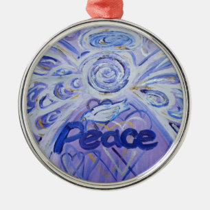 Peace Inspirational Angel Word Ornament