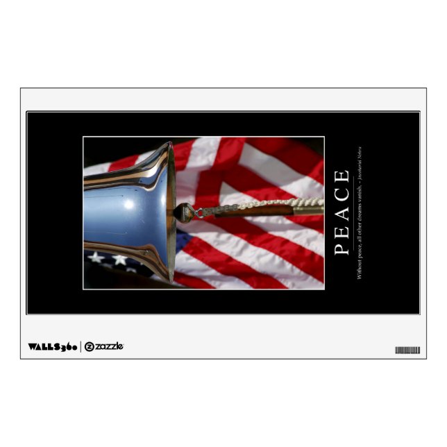 Peace: Inspirational Quote 1 Wall Sticker (Front)