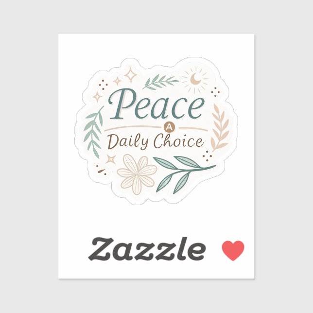 Peace Is a Daily Choice – Mindful Quote Stickers f (Sheet)