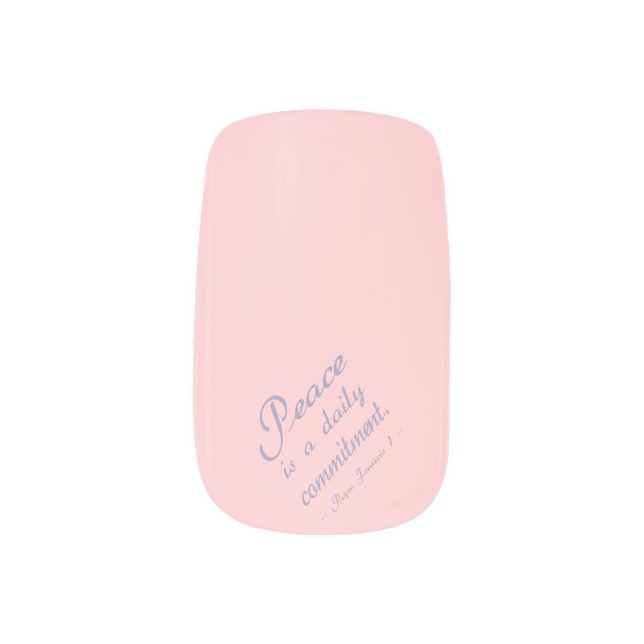 Peace Is A Daily Commitment Quote Minx Nail Wraps (Left Thumb)