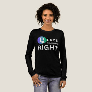 Peace Is a Human Right Dove and Earth Symbol Tri-Blend Shirt