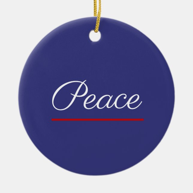 Peace is Good Ceramic Ornament (Front)