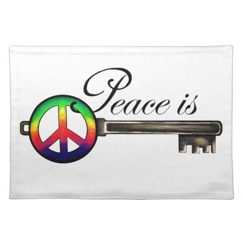 Peace is Key Cloth Placemat