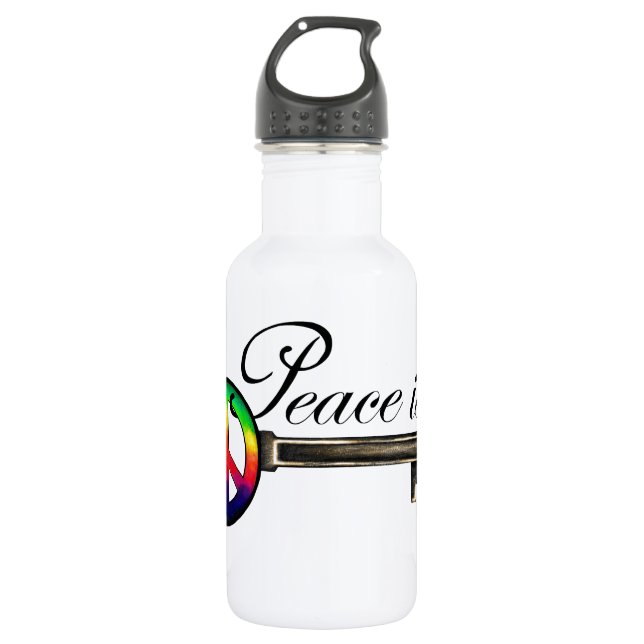 Peace is Key Water Bottle (Front)