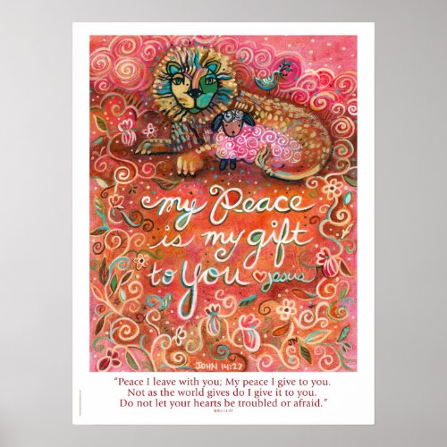 Peace Is My Gift poster with John 1427 verse