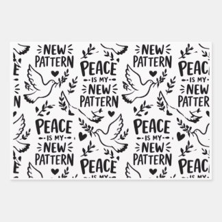 Peace Is My New Pattern | Inspirational Dove Wrapp Wrapping Paper Sheets