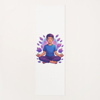 Peace Is My Vibe Youth T-Shirt – Meditating Boy Yoga Mat