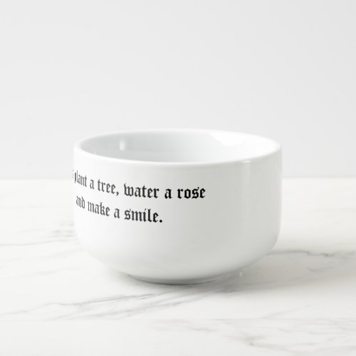 Peace is our banner soup mug