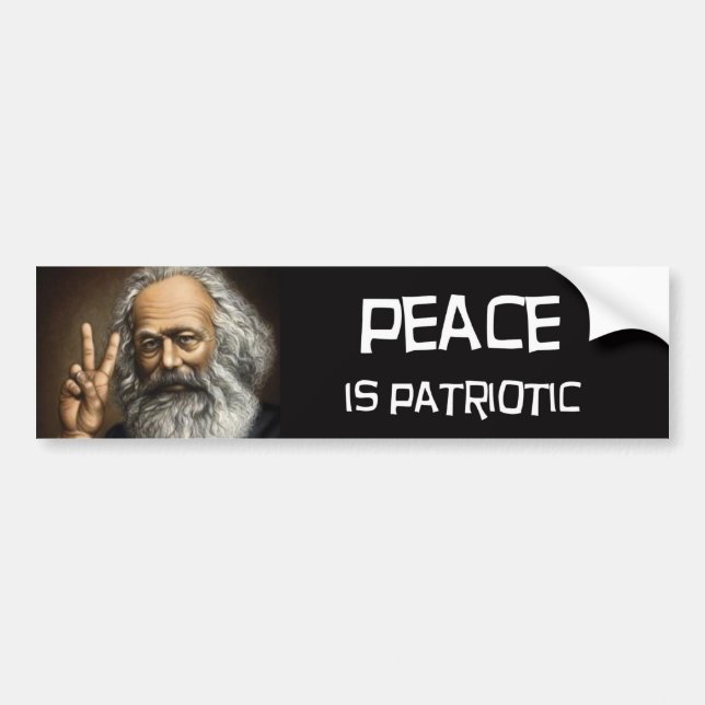 peace is patriotic bumper sticker (Front)