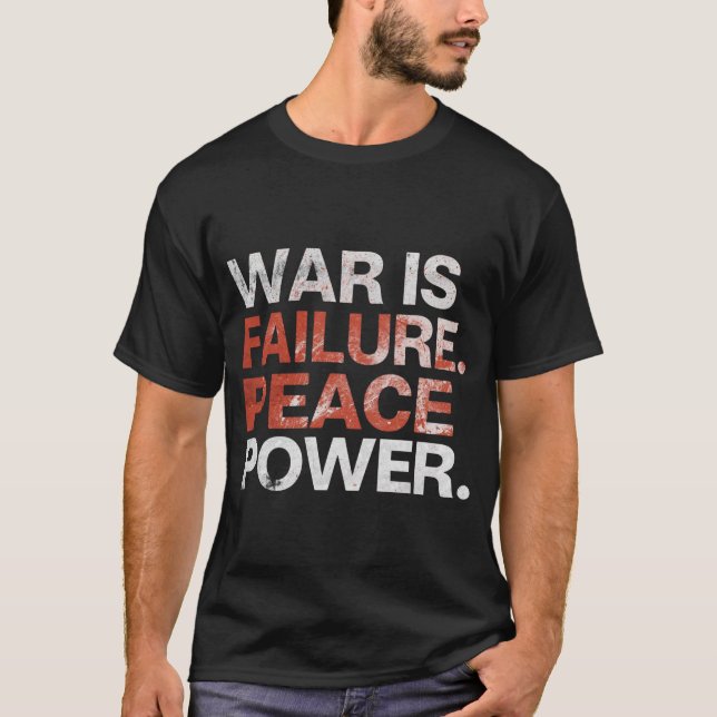 Peace Is Power – Anti World War Typography Shirt (Front)