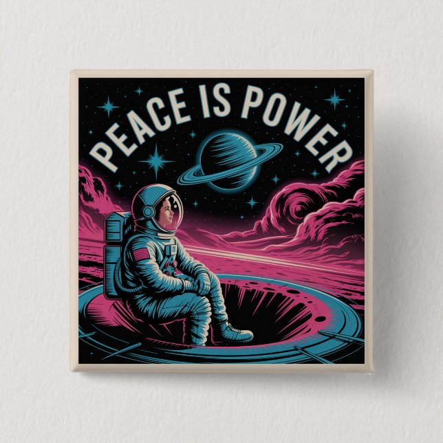 Peace Is Power Button (Front)