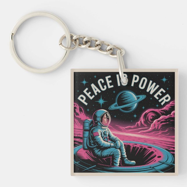 Peace Is Power Keychain (Front)