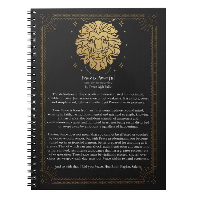 Peace is Powerful Notebook (Front)