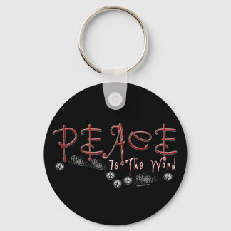 Peace is the Word Keychain