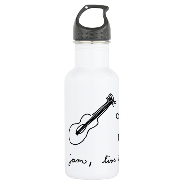 Peace, Jam, Live in a Van Water Bottle (Front)