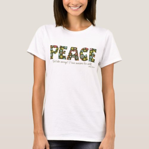 PEACE John 1633 Retro Floral T_Shirt