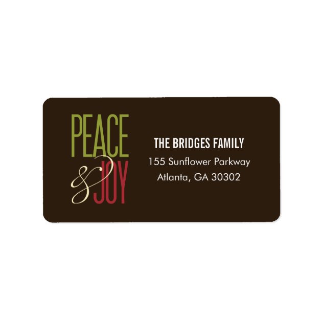 Peace & Joy Address Labels