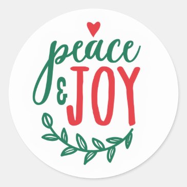 Peace & Joy - Cute Typography Christmas