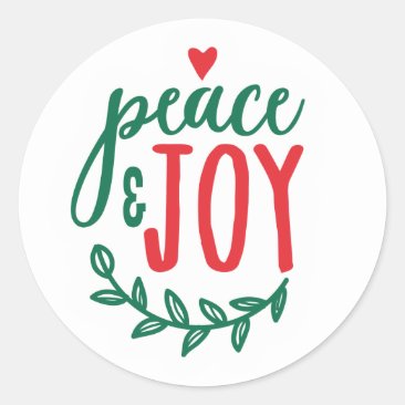 Peace & Joy - Cute Typography Christmas