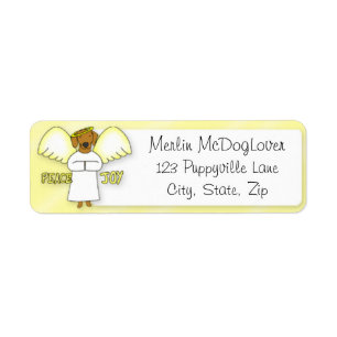Peace Joy Dachshund Label