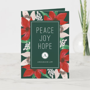 Peace Joy Hope Corporate Holiday Card