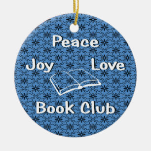 peace,joy,love,book club ornament
