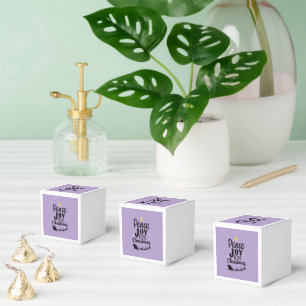 Peace Joy Love Christmas Modern Santa Sleigh Favor Boxes