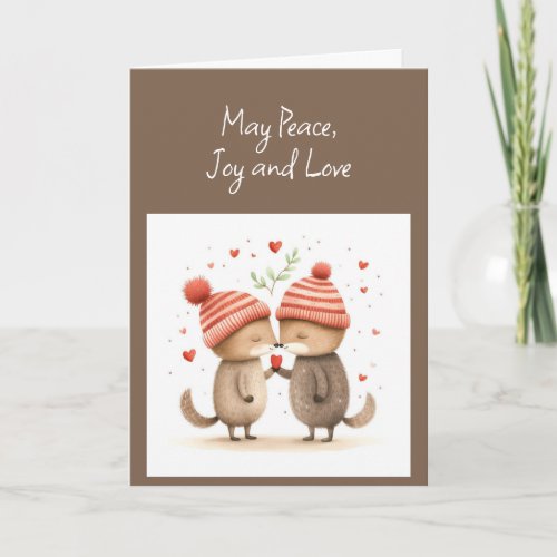 Peace Joy Love Christmas Wishes Card