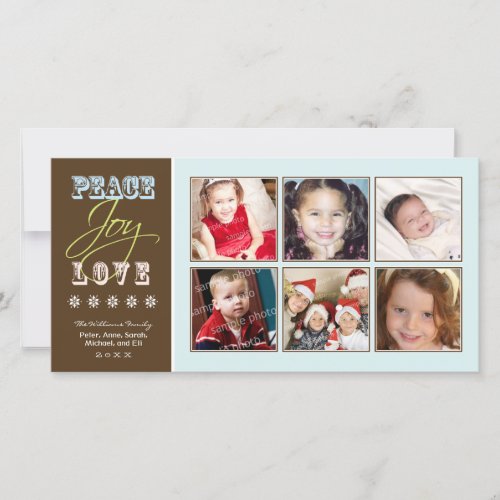 Peace_Joy_Love Family Holiday Photocard ice