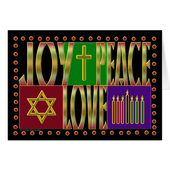 Peace Joy Love Greeting Card