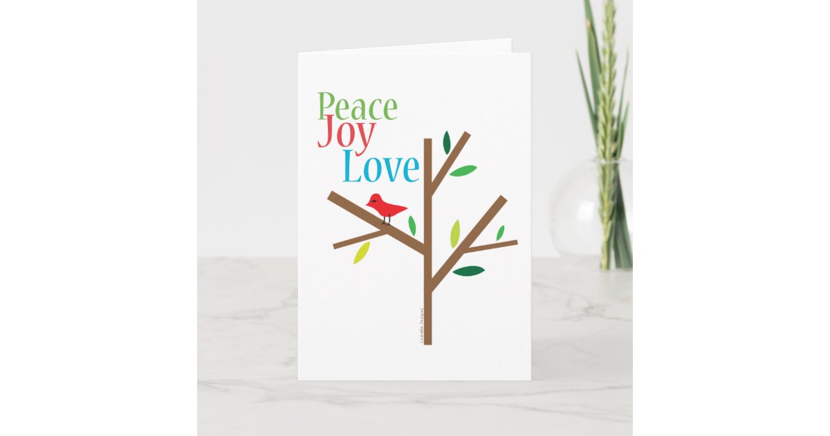 Peace Joy Love Holiday Cards  Zazzle.com