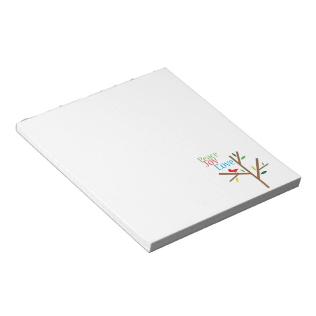 Peace Joy Love Hope Notepad (Angled)