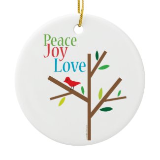 Peace Joy Love Hope Christmas Tree Ornaments
