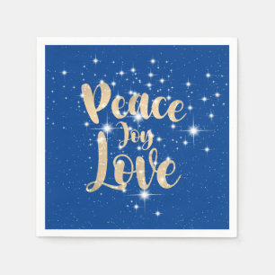 Peace Joy Love In Stars Napkins