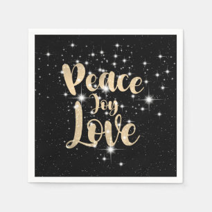 Peace Joy Love In Stars Napkins